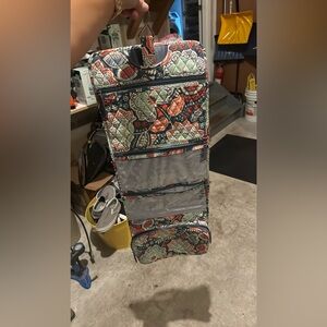 Teal, white, coral and grey travel bag from Vera Bradley